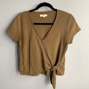 Madewell Texture & Thread Wrap Top